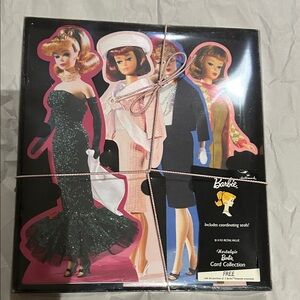 Barbie Card Collection Set - Black, Pink, Green